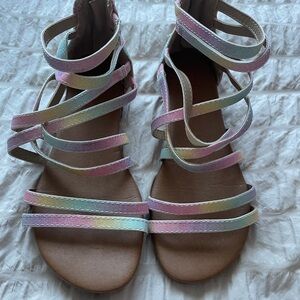 Pastel Strappy Girls Sandals